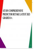 ATI RN COMPREHENSIVE PREDICTOR RETAKE LATEST 2023 GRADED A+.