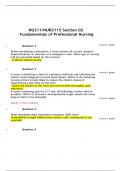 NU211/NUR2115 Section 02  Fundamentals of Professional Nursing -