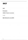 ocr A Level Economics H460/03 Mark Scheme June2023.