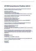 ATI RN Comprehensive Predictor 2019 A