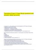   Transitions Exam 2 Case Study questions and answers latest top score&period;