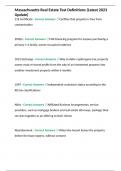 Massachusetts Real Estate Test Definitions &lpar;Latest 2023 Update&rpar;