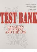 Canadian Business and the Law 7th Edition Test Bank