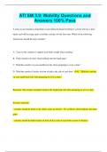 ATI SM 3&period;0&colon; Mobility Questions and Answers 100&percnt; Pass