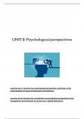 UNIT 11- PSYCHOLOGICAL PERSPECTIVES 