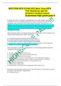 MIDTERM NEW EXAM 2023 Med- Surg HESI Test Questions and All Answers Verified Correct Guaranteed High grade pass&excl;&excl;&excl;