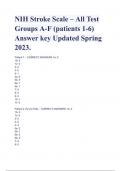     NHISS - Group A Test  with Correct Answers 2023/ NIHSS GROUP A/ PATIENTS 1-6
