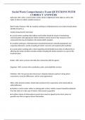 Social Work Comprehensive Exam QUESTIONS WITH CORRECT ANSWERS