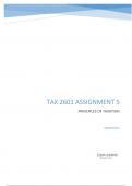 Tax2601 Assignment 5 semester 2 2023