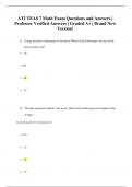 ATI TEAS 7 Math Exam Questions and Answers | Professor Verified Answers | Graded A+ | Brand New Version!