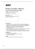 ocr A Level Further Mathematics B (MEI) Y433/01 Question Paper June2023.