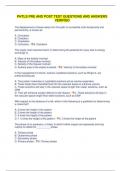 PHTLS PRE AND POST TEST QUESTIONS AND ANSWERS VERIFIED
