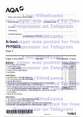 AQA Physics Paper 2 June 2023 A Level