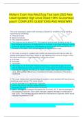 Midterm Exam Hesi Med Surg Test bank 2023 New Latest Updated High score Rated 100&percnt; Guaranteed pass&excl;&excl;&excl; COMPLETE QUESTIONS AND ANSEWRS 