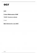 ocr A Level Further Mathematics B MEI Y434/01 Question Paper and Mark Scheme June2023.