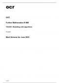 ocr A Level Further Mathematics B MEI Y433/01 Mark Scheme June2023.