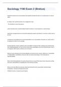 Sociology 1100 Exam 2 &lpar;Brekus&rpar;- questions with correct answers