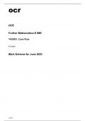 ocr A Level Further Mathematics B MEI Y420/01 Mark Scheme June2023.