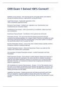 CRR Exam 1 Solved 100&percnt; Correct&excl;&excl;