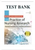 BURNS AND GROVE’S THE PRACTICE OF NURSING RESEARCH 8TH EDITION GRAY TEST BANK