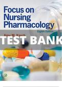 TEST BANK FOCUS ON NURSING PHARMACOLOGY 8TH EDITION TEST BANK BY AMY KARCH CHAPTER 1-59 | COMPLETE GUIDE 2023
