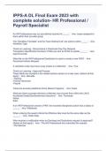IPPS-A DL Final Exam 2023 with complete solution- HR Professional / Payroll Specialist