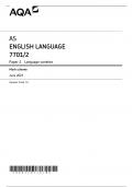 AQA AS ENGLISH LANGUAGE PAPER 2 2023 MARK SCHEME (7701/2: Language varieties)