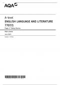 AQA A LEVEL ENGLISH LANGUAGE AND LITERATURE PAPER 1 2023 MARK SCHEME (7707/1: Telling Stories)