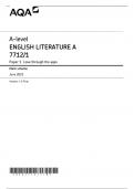 AQA A LEVEL ENGLISH LITERATURE A PAPER 1 2023 MARK SCHEME (7712/1: Love through the ages)