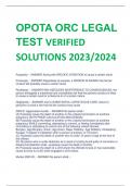 OPOTA ORC LEGAL TEST VERIFIED  SOLUTIONS 2023&sol;2024