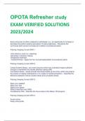 OPOTA Refresher study  EXAM VERIFIED SOLUTIONS  2023&sol;202