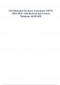 ATI Maternal Newborn Assessment &lpar;NEW&rpar;  2023-2024  with Revised and Correct Solutions&period;A&vert;GRADE 