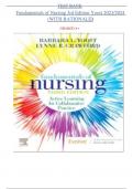 TEST BANK Fundamentals of Nursing 3rd Edition Yoost 2023/2024 (WITH RATIONALE)  GRADED A+