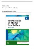Test Bank - Foundations of Mental Health Care, 8th Edition (Morrison-Valfre, 2023), Chapter 1-32 + Next-Generation NCLEX Case Studies with answers | All Chapters