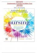 TEST BANK Fundamentals of Nursing 3rd Edition Yoost 2023/2024  Perfect solution Note: with rationale