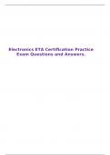 Electronics ETA Certification Practice Exam Questions and Answers.