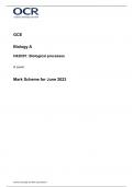 OCR GCE A LEVEL BIOLOGY A -MARK SCHEME JUNE 2003 (H420-1)Biological processes