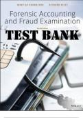 TEST BANK: for Forensic Accounting and Fraud Examination 2nd Edition. by Mary-Jo Kranacher and Dick Riley. 
