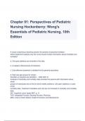TEST BANK Wong's Essentials of Pediatric Nursing 10th Edition Questions and Correct Answers