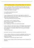 ATI Fundamentals 2&comma; Exam Questions & Answers