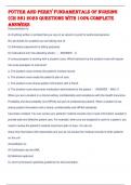 Potter and Perry Fundamentals oF nursing  &lpar;Ch 26&rpar; 2023 questions with 100&percnt; ComPlete  answers