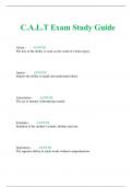 C.A.L.T Exam Study Guide
