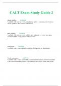 CALT Exam Study Guide 2