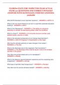 FLORIDA STATE FIRE INSPECTOR EXAM ACTUAL  EXAM 220 QUESTIONS AND CORRECT DETAILED  ANSWERS WITH RATIONALES &lpar;VERIFIED ANSWERS&rpar;  &vert;AGRADE 