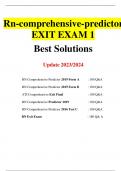 Rn-comprehensive-predictor EXIT EXAM 1 Best Solutions   Update 2023&sol;2024