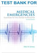 TEST BANK for Medical Emergencies Essentials for the Dental Professional, 2nd Edition