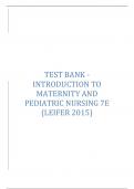 Test bank introduction to maternity and pediatric nursing 7th edition