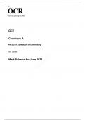 OCR AS Level Chemistry A H032/01 JUNE 2023 QUESTION PAPER and MARK SCHEME