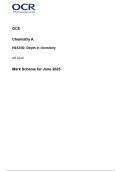 OCR AS Level Chemistry A PAPER 1 AND 2 JUNE 2025 QUESTION PAPERS AND MARK SCHEMES