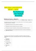 NRNP 6645 Psychotherapy with Multiple Modalities Complete Exam 20232024.